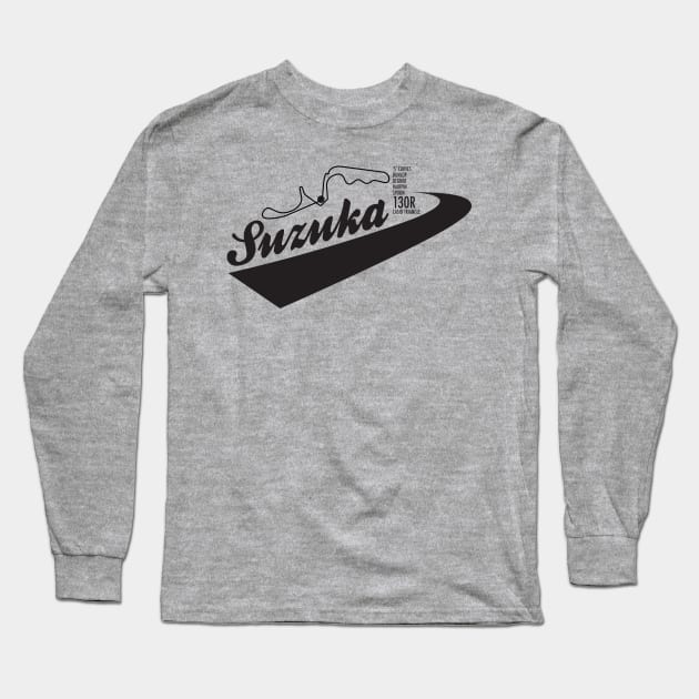 Suzuka Race Circuit 130R Long Sleeve T-Shirt by funkymonkeytees